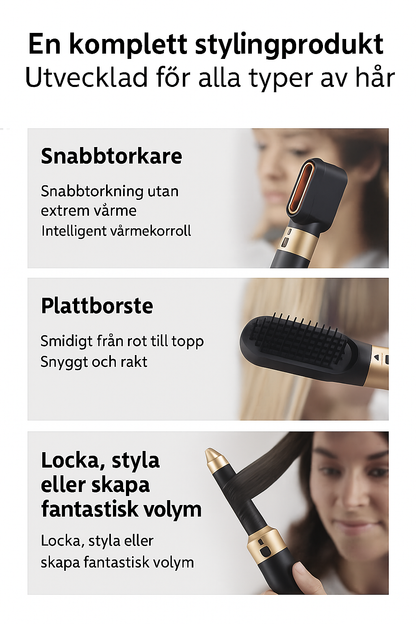 Multifuktionell 5-in-1 Hårfön - Gratis förvaringslåda